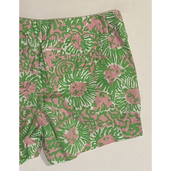 Lilly Pulitzer The Callahan Short Size 8 Pink Green White Floral 32" x 5" - Picture 5 of 10